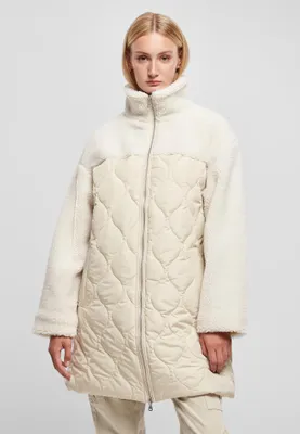Obrázek produktu pro Urban Classics Ladies Oversized Sherpa Quilted Coat softseagrass/whitesand - M