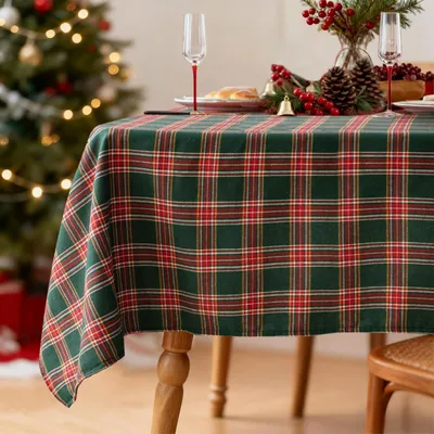Imagen del producto de Mantel navideño, 140x200 cm, color rojo y verde