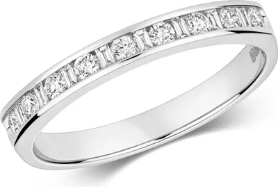 Produktbild von Funkelndes Feuer 9 Karat (375) Weißgold Halb Eternity Diamant Damenring Brillant-Schliff 0.27 Karat H - I1 I2, 51 (16.2); TRS317569KWRSL