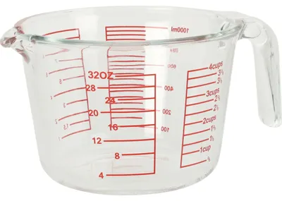 Imagen del producto de Vaso medidor de vidrio, 1 litro