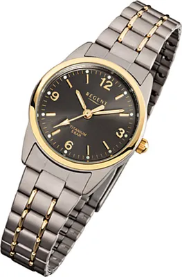 Produktbild von Regent  Damen Armbanduhr 7170.91.95 F-429 Titan Gold IP