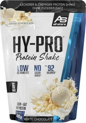Produktbild von All Stars Hy-Pro Protein Shake 85 Beutel 400g Weiße Schoko