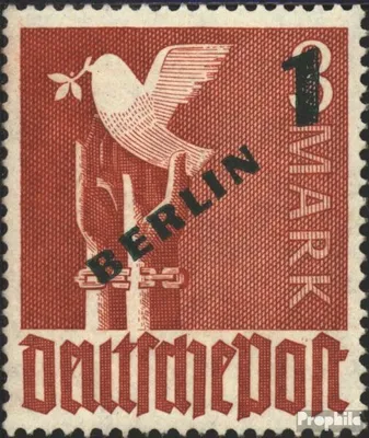 Produktbild von Briefmarken Berlin (West) 1949 Mi 67  postfrisch Grünaufdruck