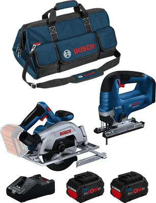 Produktbild von BOSCH Kit BK2023BAG (GKS 18V-57-2 + GST 18V-125 B + 2 x 8,0 Ah ProCORE + GAL18V-160 + HDBAG)
