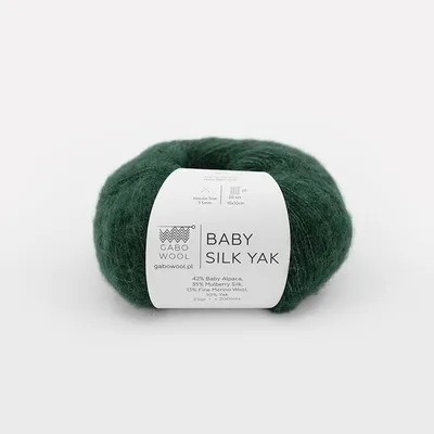 Obrázek produktu pro Příze Gabo Wool Baby Silk Yak: jemná elegance v zelených odstínech, 25 g, prvotřídní kvalita