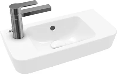 Produktbild von Villeroy & Boch O.novo Handwaschbecken compact 50 x 25 cm mit Überlauf, Hahnloch links