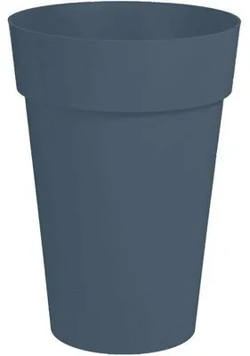 Image de Vase Haut Rond, EDA Toscane, Ø 46 cm, 67 L, Intérieur/Extérieur, Bleu Jean, H 65 cm