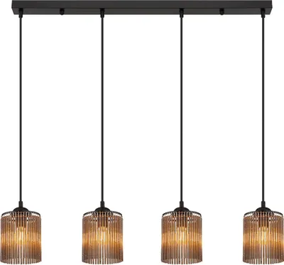 Produktbild von Pendelleuchte, rauchfarben, schwarz, H 133 cm