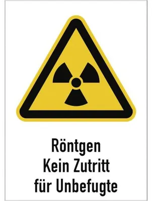 Produktbild von Dreifke® Aufkleber Röntgen - Kein Zutritt für Unbefugte, Kombischild, Folie, ...