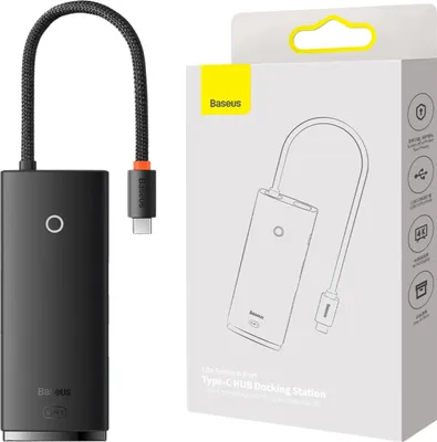 Immagine prodotto di Hub 6W1 Baseus Lite Series Usb-C Do 2X Usb 3.0 + Usb-C + Hdmi + Sd/Tf (Czarny)