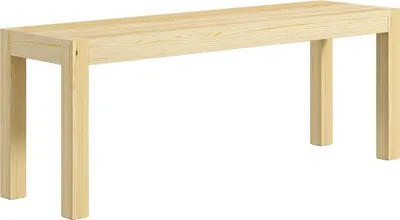 Productafbeelding van Bank voor 2 personen, houten bank, eettafelbank in landelijke stijl, keukenbank voor de woonkamer, draagvermogen tot 240 kg, gemaakt van grenenhout, naturel, afmetingen 120x33x45 cm, massief hout, 120 cm breed, 33 cm diep, 45 cm hoog, hout