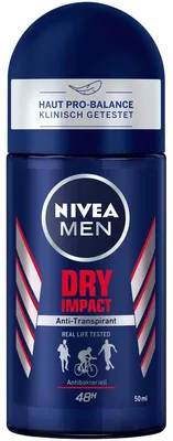 Produktbild von Nivea for Men Deo Dry Impact Roll On 48h Schutz 50ml 6er Pack