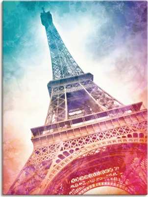 Produktbild von ARTland Leinwandbild Paris Eiffelturm II Größe: 60x80 cm