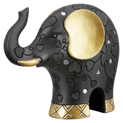 Imagen del producto de Figura decorativa, elefante, "Ajok", diseño gráfico, resina, color , unidad de venta 1, largo 23 cm, ancho 7 cm, alto 20 cm. Código: 37761. EAN: 4063387377611