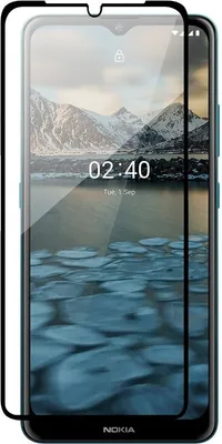 Produktbild von cofi1453® 5D Schutz Glas kompatibel mit Nokia 2.4 Curved Panzer Folie Vollständig Klebend und Abdeckung