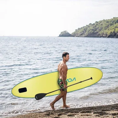 Image de Paddleboard gonflable - Épaisseur de 6 pouces - Pagaie réglable - Pour adultes - Sport nautique