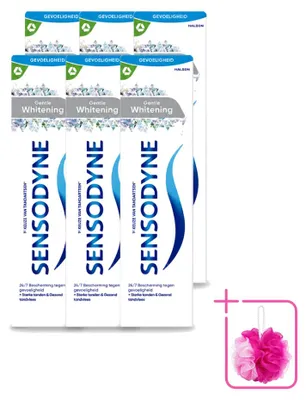 Image de 6 tubes de dentifrice Sensodyne Gentle Whitening - 75 ml - Pack économique - 6 pièces