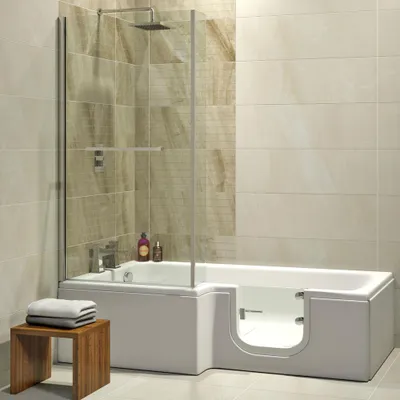 Immagine prodotto di Solarna 170 x 85/70 x 53 cm Vasca da bagno con porta/vasca da bagno per anziani, sinistra