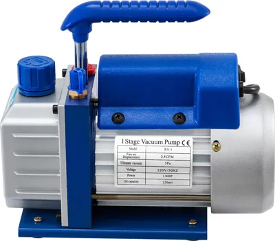 Immagine prodotto di SucceBuy Pompa per vuoto a 1 stadio 2,5 CFM šC 1/4 hp pompa per aria condizionata e HVAC, 220 V/50 Hz, 1440 giri/min, distributore di refrigerante e CA