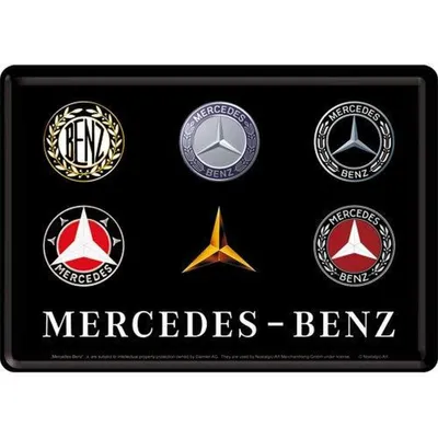 Zdjęcie produktu dla Pocztówka Metalowa 14 X 10 Cm Mercedes