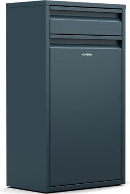 Image de Klarstein Poubelle Cuisine 50 L - Acier Inoxydable avec Tiroir de Rangement, Porte Frontale, Fixation Murale Incluse, Anthracite