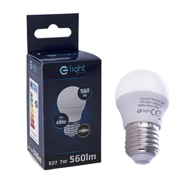 Obrázek produktu pro LED žárovka 7W E27 G45 teplá 3000K