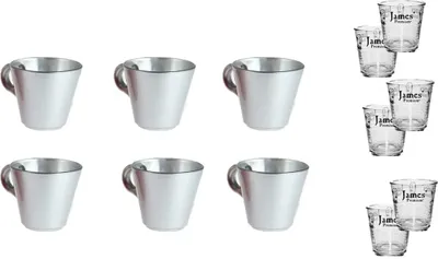 Produktbild von Espressotassen Tassen Becher + 6 Wassergläser von James Premium®