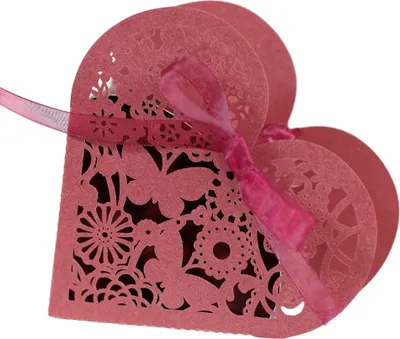 Produktbild von 50pcs Hochzeit Süßigkeiten Boxen, Liebe Herzform Hohlen Süßigkeiten Box Cookie Geschenk-Boxen Romantische Hochzeit Favors Niedlich Schokolade Box