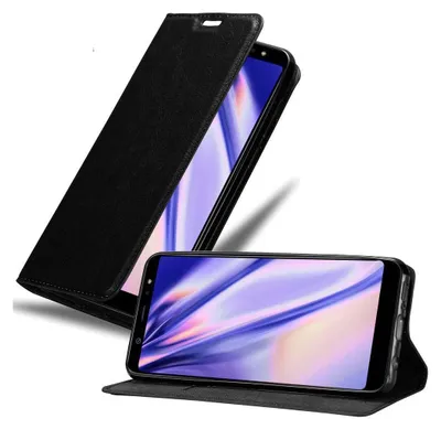 Immagine prodotto di Cadorabo cover per Samsung Galaxy A6 PLUS 2018 cover protettiva in nero custodia per telefono cellulare cover chiusura magnetica