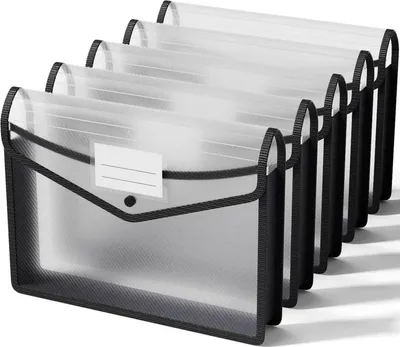 Obrázok produktu pre Plastové zakladače ThinkTex A4 čierne 6 cm široké 5 balení