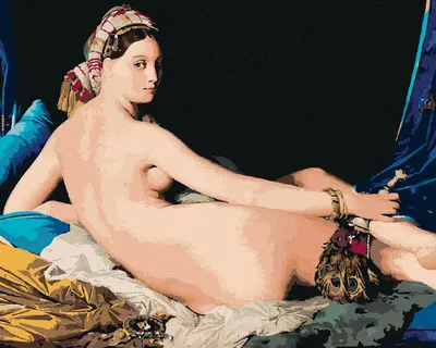 Produktbild von Zuty - Malen nach Zahlen - DIE GROSSE ODALISKE (J. A. D. INGRES), 40x50 cm, mit Keilrahmen (bereits gespannt)