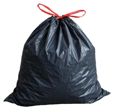 Productafbeelding van Omgoods - 40 Stuks Zwart 60 Liter Afvalzakken met Touwsluiting