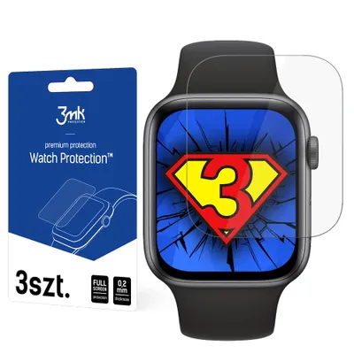 Produktbild von 3mk Display Schutzfolie Watch Protection für Apple Watch 4 44mm 0,2mm (3 Stück)