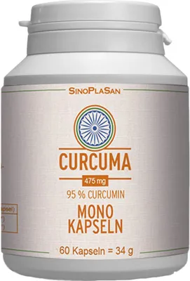 Produktbild von Curcuma 475 mg 95% Curcumin Mono-Kapseln 60 St