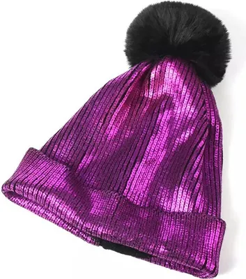 Produktbild von Stylische rosa Mütze mit Pompon für Damen KP21283