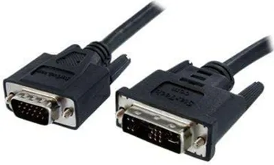 Image de StarTech.com Câble d'écran DVI vers VGA 2 mètres - mâle/mâle - DVI-I 24+5 VGA (15Pin) - câble analogique DVI-A mâle/femelle 2m - Câble vidéo - HD-15 (VGA) (M) vers DVI-A (M) - 2 m - moulé, vis à pouce - noir