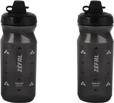 Productafbeelding van Bidons met modderkap - Set van 2 - 650 ml - Rookzwart