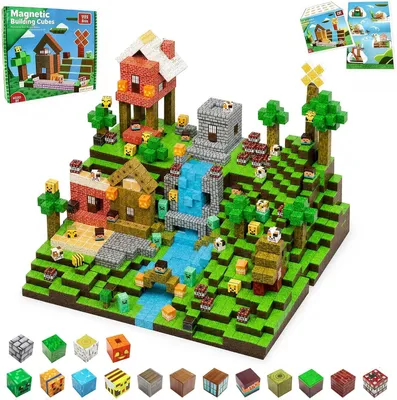 Produktbild von Magnetische Blöcke 100 Stücke, farbige Bausteine für Kinder, edukatives STEM Spielzeug, Alter 3+