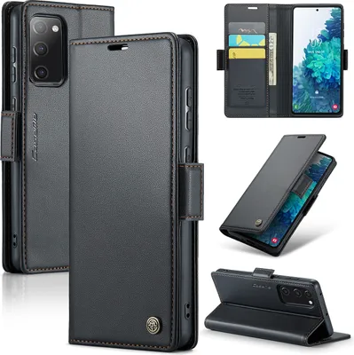 Produktbild von Galaxy S20 FE Hülle, Leder Brieftasche Kartenfach Schutzhülle mit Standfunktion für Samsung Galaxy S20 FE Schwarz