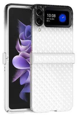 Produktbild von Für Samsung Galaxy ZFlip4 Handytasche mit Regenbogenverlauf und Scharnier Schutz