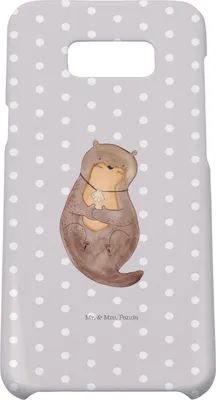 Produktbild von Mr. & Mrs. Panda Samsung Galaxy S8 plus Handyhülle  Otter Muschel - Grau Pastell - Geschenk, Motivation, Träumen, Handy Case, Seeotter, Hülle, Cover, Süß