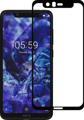 Produktbild von Smartphonica Displayschutzfolie passend für Nokia 5.1 Plus - Vollschutzfolie aus gehärtetem Glas - Gehärtetes Glas passend für Nokia 5.1 Plus