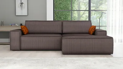 Produktbild von Ecksofa TOR mit Schlaffunktion. Farbe: Mocca.