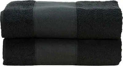 Produktbild von A&R 701.50 | PrintMe Bath Towel / 70 x 140 cm - Farbe: Black - Größe: 70 x 140 cm