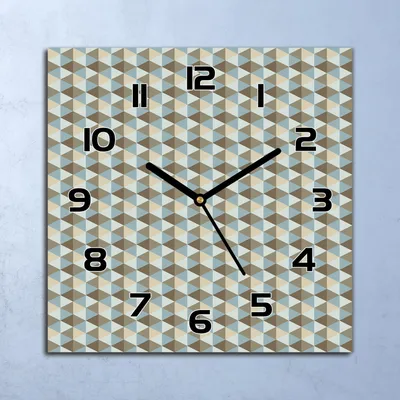 Produktbild von Wanduhr Echt-Glas-Küchenuhr Abstrakt Muster Quarz Lautlos 30x30 Deko Bilder