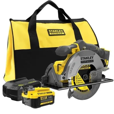 Produktbild von Akku-Kreissäge – 18 V – STANLEY FATMAX – SFMCS500M1S-QW – 54 mm Schnitttiefe (bei 90°) – 4-Ah-Akku + Ladegerät