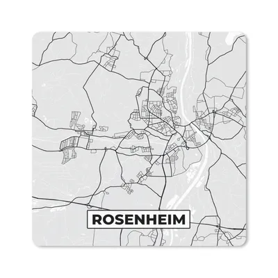 Produktbild von MuchoWow® Mauspad Mousepad Deutschland - Stadtplan - Karte - Rosenheim 20x20 cm - Mousepads - Maus Mat - Pad - Mausunterlage - Desk Mat - Bureauartikeln