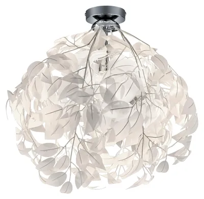 Zdjęcie produktu dla Lampa wisząca LEAVY srebrno-biała 1xE27x28W metal wym:58x38x38cm IP20 RL