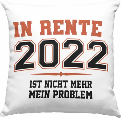 Produktbild von Trendation -  Renter 2022 Deko-Kissen mit Füllung 40x40 Ruhestand Geschenk Rente für Mann Frau Lustig Renteneintritt Abschied Rentnerin Spruch  (Grün)