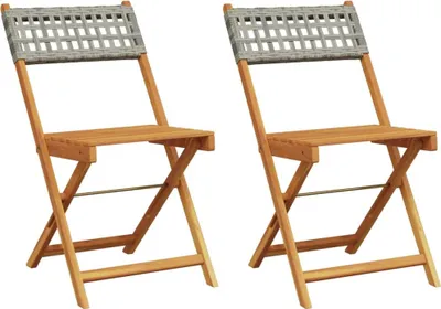 Produktbild von VidaXL 367676, Terrasse, Akazienholz, Polyrattan, Grau, 110 kg, 410 mm, 525 mm